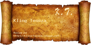Kling Tessza névjegykártya